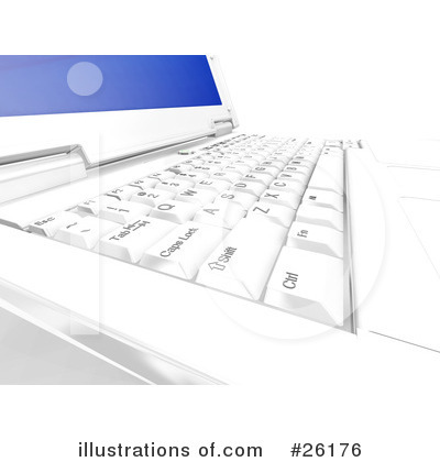 Royalty-Free (RF) Laptop Clipart Illustration by KJ Pargeter - Stock Sample #26176