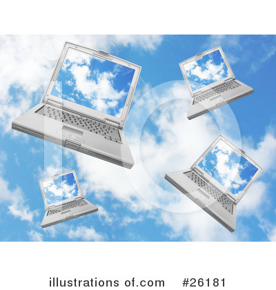 Royalty-Free (RF) Laptop Clipart Illustration by KJ Pargeter - Stock Sample #26181