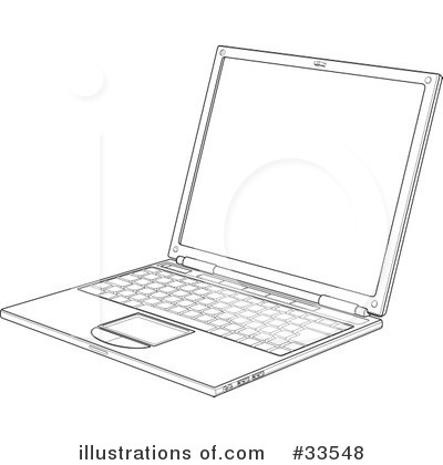 Royalty-Free (RF) Laptop Clipart Illustration by AtStockIllustration - Stock Sample #33548
