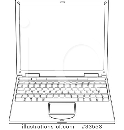 Royalty-Free (RF) Laptop Clipart Illustration by AtStockIllustration - Stock Sample #33553