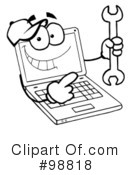 Laptop Clipart #98818 by Hit Toon