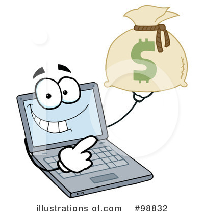 Royalty-Free (RF) Laptop Clipart Illustration by Hit Toon - Stock Sample #98832