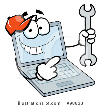 Royalty-Free (RF) Laptop Clipart Illustration by Hit Toon - Stock Sample #98833