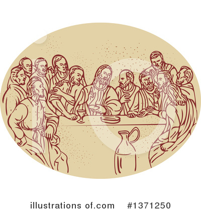 Royalty-Free (RF) Last Supper Clipart Illustration by patrimonio - Stock Sample #1371250