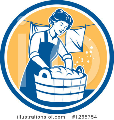 Royalty-Free (RF) Laundry Clipart Illustration by patrimonio - Stock Sample #1265754
