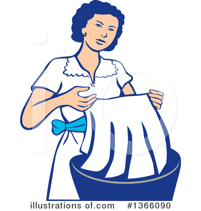 Royalty-Free (RF) Laundry Clipart Illustration by patrimonio - Stock Sample #1366090