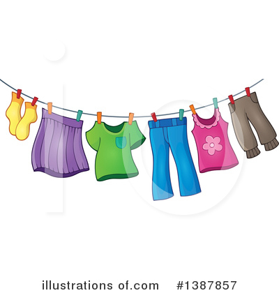Royalty-Free (RF) Laundry Clipart Illustration by visekart - Stock Sample #1387857