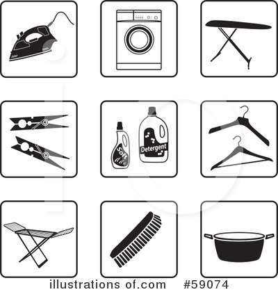 Royalty-Free (RF) Laundry Clipart Illustration by Frisko - Stock Sample #59074