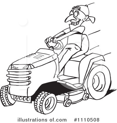 Royalty-Free (RF) Lawn Mower Clipart Illustration by Dennis Holmes Designs - Stock Sample #1110508