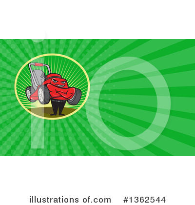 Royalty-Free (RF) Lawn Mower Clipart Illustration by patrimonio - Stock Sample #1362544