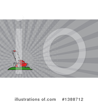 Lawn Mower Clipart #1388712 by patrimonio