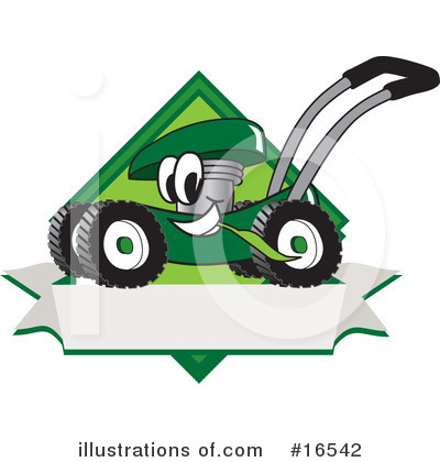 Royalty-Free (RF) Lawn Mower Clipart Illustration by Mascot Junction - Stock Sample #16542