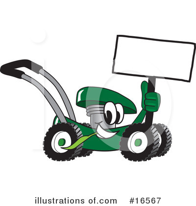 Royalty-Free (RF) Lawn Mower Clipart Illustration by Mascot Junction - Stock Sample #16567