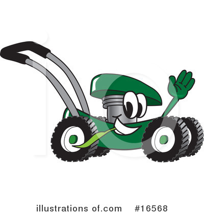 Royalty-Free (RF) Lawn Mower Clipart Illustration by Mascot Junction - Stock Sample #16568