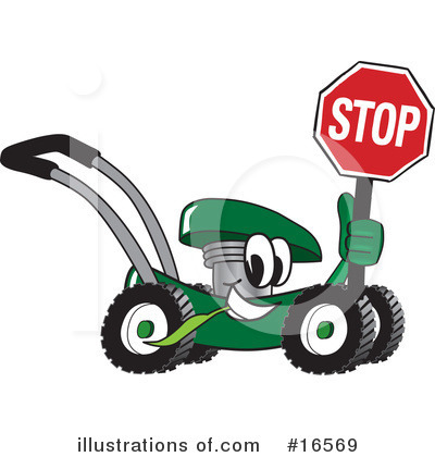 Royalty-Free (RF) Lawn Mower Clipart Illustration by Mascot Junction - Stock Sample #16569