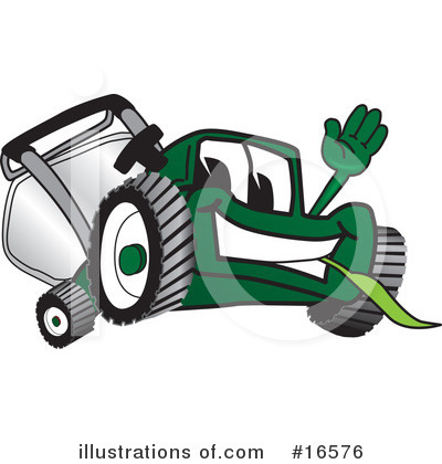 Royalty-Free (RF) Lawn Mower Clipart Illustration by Mascot Junction - Stock Sample #16576