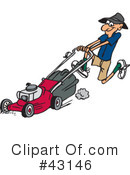Lawn Mower Clipart #43146 by Dennis Holmes Designs