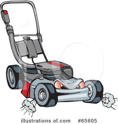 Royalty-Free (RF) Lawn Mower Clipart Illustration by Dennis Holmes Designs - Stock Sample #65605