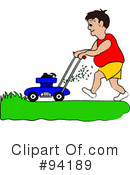 Lawn Mowing Clipart #94189 by Pams Clipart