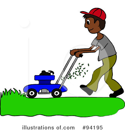 Lawn Mowing Clipart #94195 by Pams Clipart