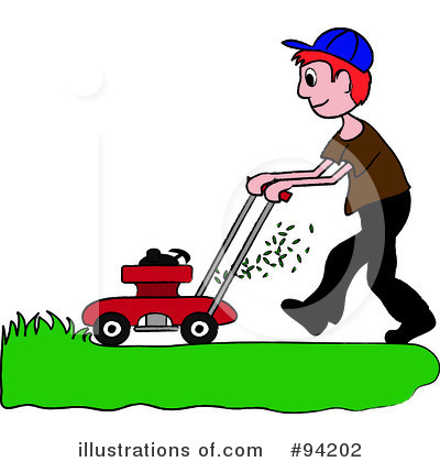 Lawn Mowing Clipart #94202 by Pams Clipart