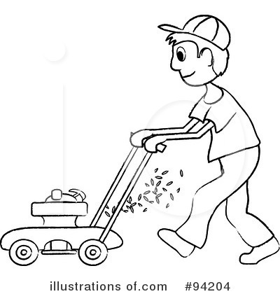 Lawn Mowing Clipart #94204 by Pams Clipart