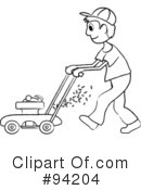 Lawn Mowing Clipart #94204 by Pams Clipart