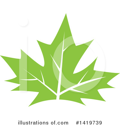 Green Leaf Clipart #1419739 by cidepix
