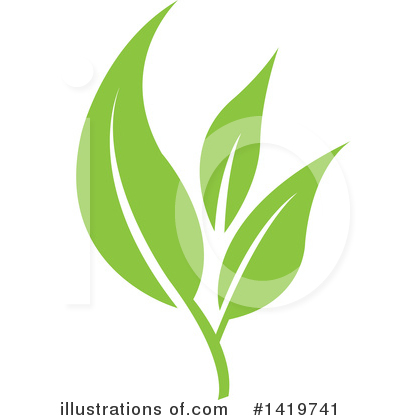 Royalty-Free (RF) Leaf Clipart Illustration by cidepix - Stock Sample #1419741