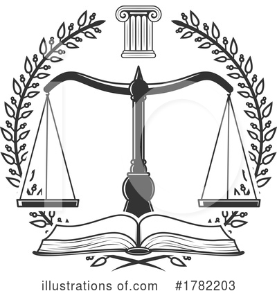 Scales Of Justice Clipart #1782203 by Vector Tradition SM