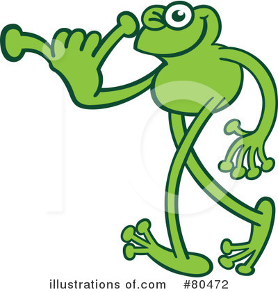 Royalty-Free (RF) Leggy Green Frog Clipart Illustration by Zooco - Stock Sample #80472