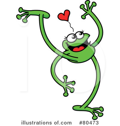 Royalty-Free (RF) Leggy Green Frog Clipart Illustration by Zooco - Stock Sample #80473
