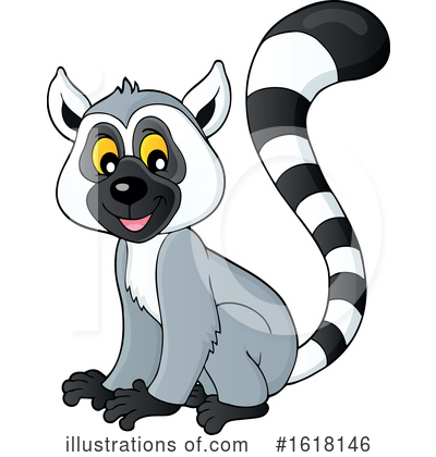 Royalty-Free (RF) Lemur Clipart Illustration by visekart - Stock Sample #1618146