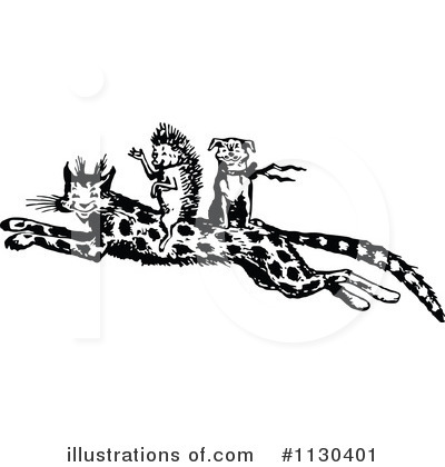 Royalty-Free (RF) Leopard Clipart Illustration by Prawny Vintage - Stock Sample #1130401
