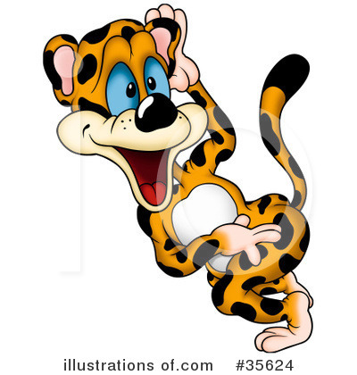 Royalty-Free (RF) Leopard Clipart Illustration by dero - Stock Sample #35624