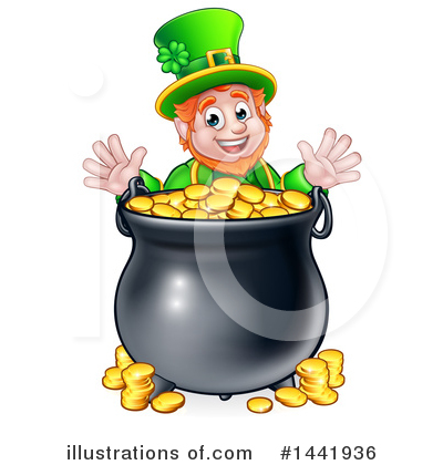 Pot Of Gold Clipart #1441936 by AtStockIllustration