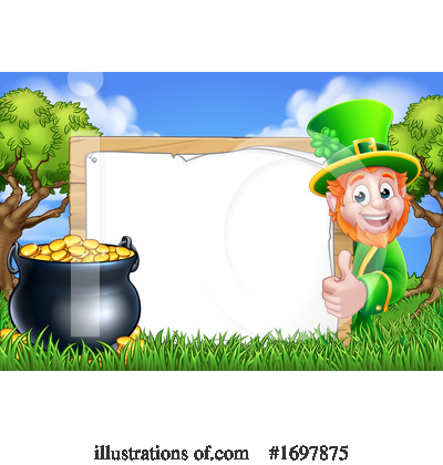 Pot Of Gold Clipart #1697875 by AtStockIllustration