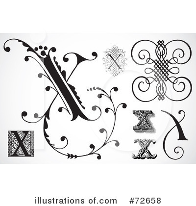Royalty-Free (RF) Letters Clipart Illustration by BestVector - Stock Sample #72658