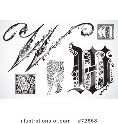 Royalty-Free (RF) Letters Clipart Illustration by BestVector - Stock Sample #72668