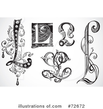 Royalty-Free (RF) Letters Clipart Illustration by BestVector - Stock Sample #72672