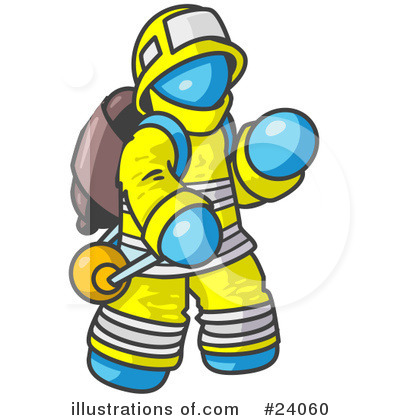 Fireman Clipart #24060 by Leo Blanchette