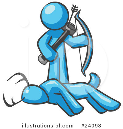 Royalty-Free (RF) Light Blue Collection Clipart Illustration by Leo Blanchette - Stock Sample #24098