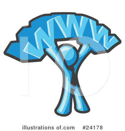 Royalty-Free (RF) Light Blue Collection Clipart Illustration by Leo Blanchette - Stock Sample #24178
