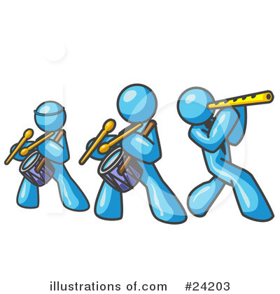 Royalty-Free (RF) Light Blue Collection Clipart Illustration by Leo Blanchette - Stock Sample #24203