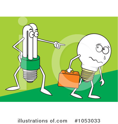 Royalty-Free (RF) Light Bulb Clipart Illustration by Any Vector - Stock Sample #1053033