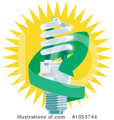 Royalty-Free (RF) Light Bulb Clipart Illustration by patrimonio - Stock Sample #1053744