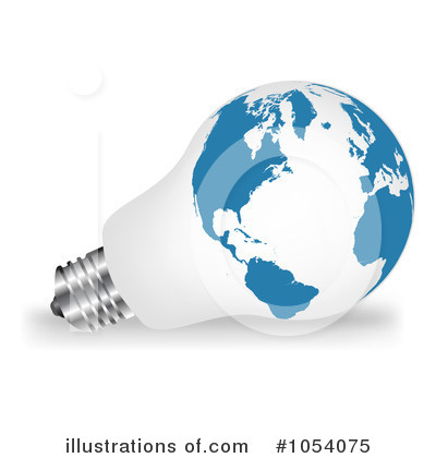 Royalty-Free (RF) Light Bulb Clipart Illustration by vectorace - Stock Sample #1054075