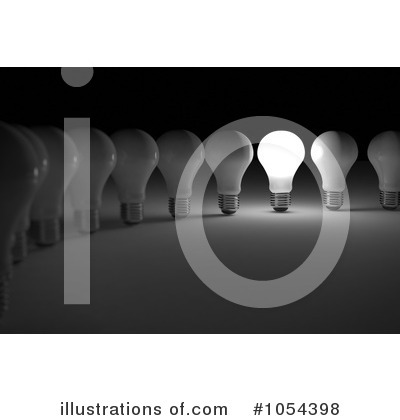 Royalty-Free (RF) Light Bulb Clipart Illustration by stockillustrations - Stock Sample #1054398