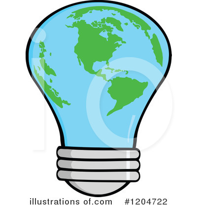 Royalty-Free (RF) Light Bulb Clipart Illustration by Hit Toon - Stock Sample #1204722
