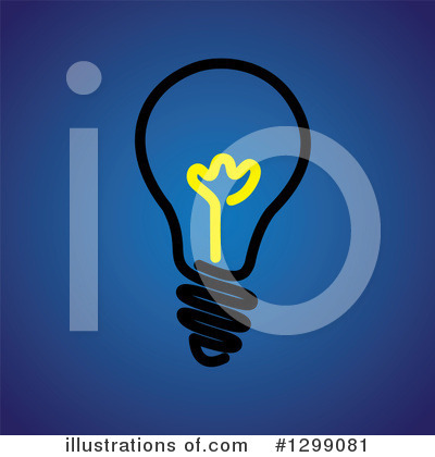 Royalty-Free (RF) Light Bulb Clipart Illustration by ColorMagic - Stock Sample #1299081